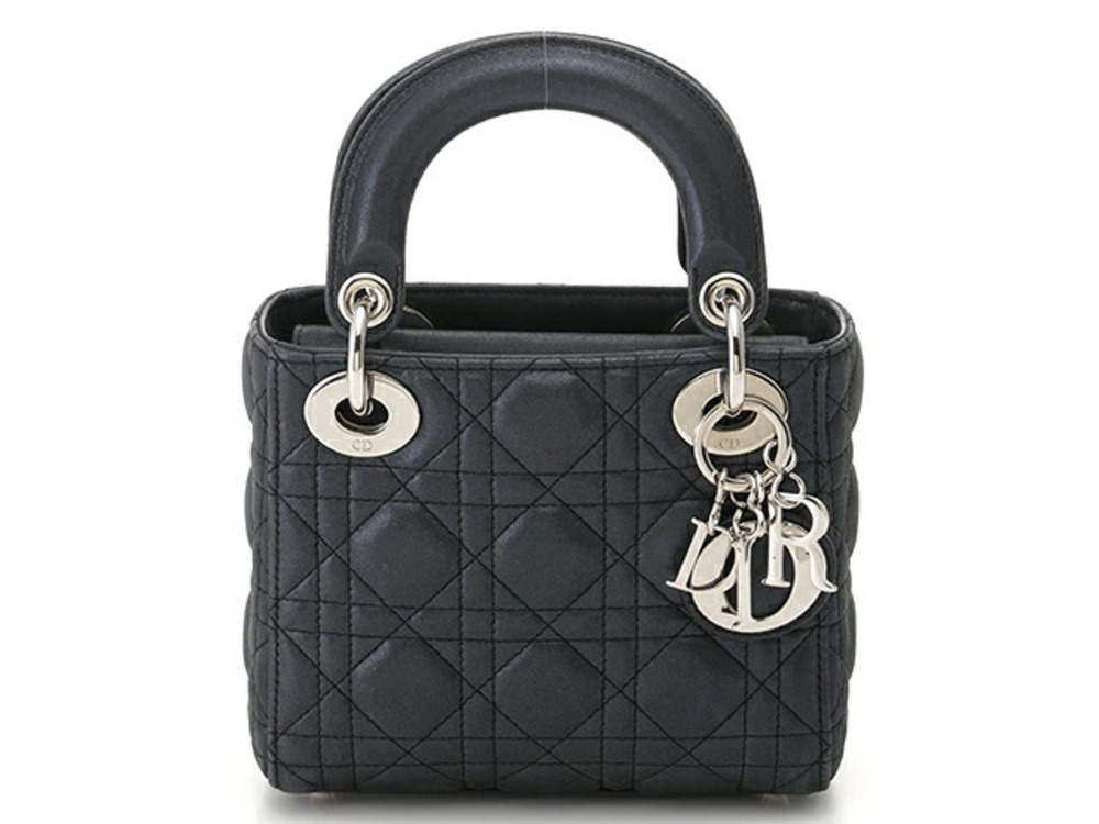 Christian Dior Lady Shoulder Bag Navy Blue